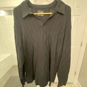 Abercrombie black seater polo - XL
